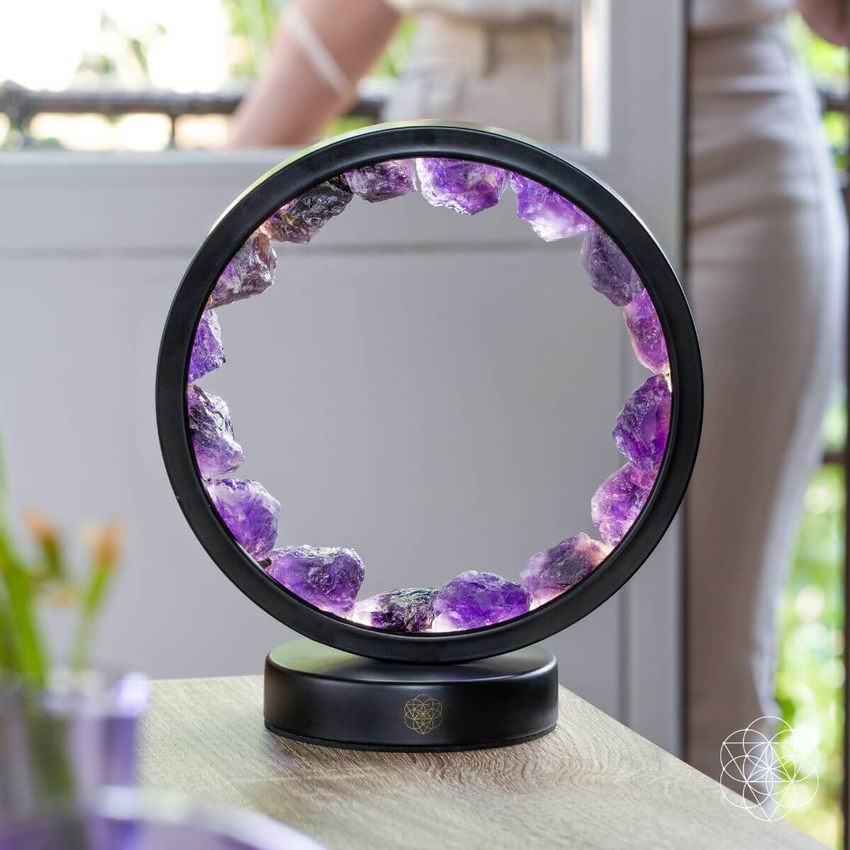 I Am At Peace - Spiritual Protection Amethyst Lamp